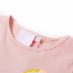 ) Kids' T-shirt Short Sleeves Tee Children's T Shirt Toddler Top Light Pink 140 - 104 (3-4y
