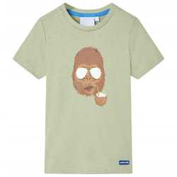 ) Kids' T-shirt with Short Sleeves Tee Toddler Children's T Shirt Clothes Top - khaki, 128 (7-8y