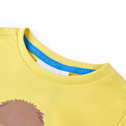 ) Kids' T-shirt with Short Sleeves Tee Toddler Children's T Shirt Clothes Top - yellow, 116 (5-6y