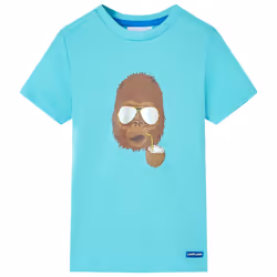 ) Kids' T-shirt with Short Sleeves Tee Toddler Children's T Shirt Clothes Top - aqua, 92 (1.5-2y