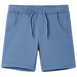 ) Kids' Shorts with Drawstring Children's Pants Kids Elasticated Waist Shorts - blue, 128 (7-8y