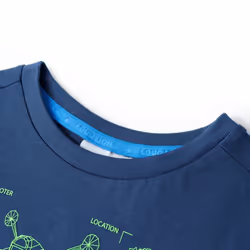Kids' T-shirt Short Sleeves T Shirt Tee Kids' Top Scooter Bike Print Dark Blue - 92 - Additional view 2