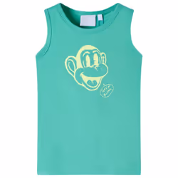 ) Kids' Tank Top Sleeveless Children's Camisole Undershirt Vest Kids' Clothes - green, 104 (3-4y