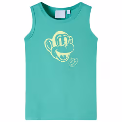 ) Kids' Tank Top Sleeveless Children's Camisole Undershirt Vest Kids' Clothes - green, 116 (5-6y