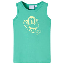 ) Kids' Tank Top Sleeveless Children's Camisole Undershirt Vest Kids' Clothes - green, 116 (5-6y