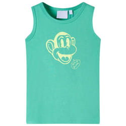 ) Kids' Tank Top Sleeveless Children's Camisole Undershirt Vest Kids' Clothes - green, 128 (7-8y