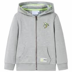 ) Kids' Hooded Sweatshirt with Zip Toddler Kid Children's Zip up Hoodie Jacket - khaki, 92 (1.5-2y