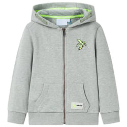 ) Kids' Hooded Sweatshirt with Zip Toddler Kid Children's Zip up Hoodie Jacket - khaki, 104 (3-4y
