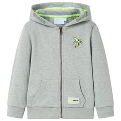 ) Kids' Hooded Sweatshirt with Zip Toddler Kid Children's Zip up Hoodie Jacket - khaki, 116 (5-6y