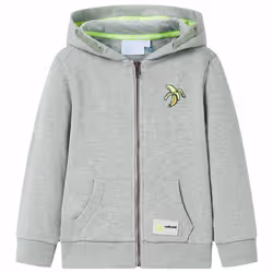 ) Kids' Hooded Sweatshirt with Zip Toddler Kid Children's Zip up Hoodie Jacket - khaki, 128 (7-8y