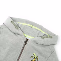 ) Kids' Hooded Sweatshirt with Zip Toddler Kid Children's Zip up Hoodie Jacket - khaki, 128 (7-8y