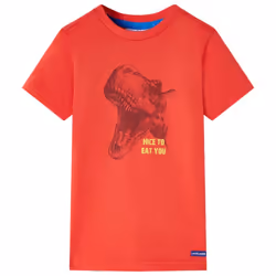Kids' T-shirt Short Sleeves Children's T Shirt Tee Kids' Top Dinosaur Print - red, 116