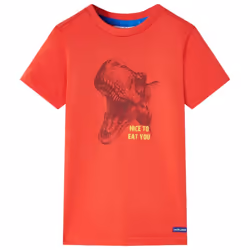 Kids' T-shirt Short Sleeves Children's T Shirt Tee Kids' Top Dinosaur Print - red, 128