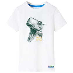 Kids' T-shirt Short Sleeves Children's T Shirt Tee Kids' Top Dinosaur Print - ecru, 116
