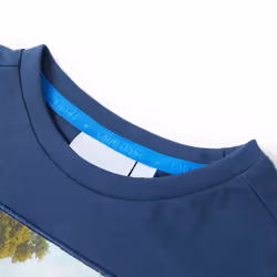 ) Kids' T-shirt Short Sleeves Children's T Shirt Tee Travelling Dinosaur Print - blue, 128 (7-8y