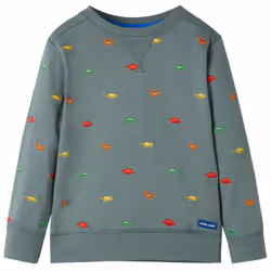 ) Kids' Sweatshirt Children Long Sleeves Toddler Pullover Kids' Clothes Khaki - 92 (1.5-2y