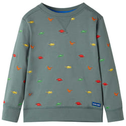 ) Kids' Sweatshirt Children Long Sleeves Toddler Pullover Kids' Clothes Khaki - 128 (7-8y