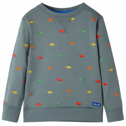 ) Kids' Sweatshirt Children Long Sleeves Toddler Pullover Kids' Clothes Khaki - 140 (9-10y