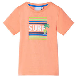 ) Kids' T-shirt Short Sleeves Children's T Shirt Tee Toddler Top Surf Print Neon - orange, 92 (1.5-2y