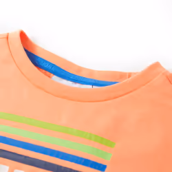 ) Kids' T-shirt Short Sleeves Children's T Shirt Tee Toddler Top Surf Print Neon - orange, 104 (3-4y
