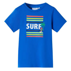 ) Kids' T-shirt Short Sleeves Children's T Shirt Tee Toddler Top Surf Print Neon - blue, 104 (3-4y