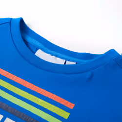 ) Kids' T-shirt Short Sleeves Children's T Shirt Tee Toddler Top Surf Print Neon - blue, 128 (7-8y