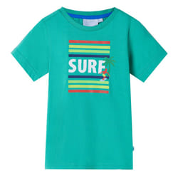 ) Kids' T-shirt Short Sleeves Children's T Shirt Tee Toddler Top Surf Print Neon - green, 92 (1.5-2y