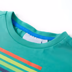 ) Kids' T-shirt Short Sleeves Children's T Shirt Tee Toddler Top Surf Print Neon - green, 140 (9-10y
