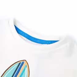 ) Kids' T-shirt with Short Sleeves Tee Children's T Shirt Toddler Clothes Top - ecru, 128 (7-8y