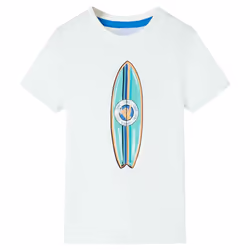 ) Kids' T-shirt with Short Sleeves Tee Children's T Shirt Toddler Clothes Top - ecru, 140 (9-10y