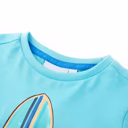 ) Kids' T-shirt with Short Sleeves Tee Children's T Shirt Toddler Clothes Top - aqua, 104 (3-4y