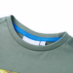 Kids' T-shirt with Short Sleeves Tee Children T Shirt Toddler Top Khaki 92