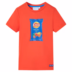 ) Kids' T-shirt with Short Sleeves Tee Toddler Children's T Shirt Kids Top Red - 104 (3-4y