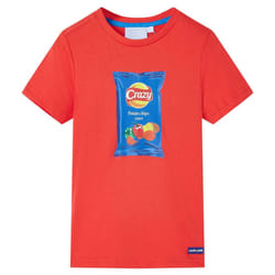 ) Kids' T-shirt with Short Sleeves Tee Toddler Children's T Shirt Kids Top Red - 116 (5-6y