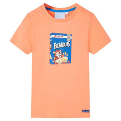 ) Kids' T-shirt with Short Sleeves Tee Toddler Children T Shirt Neon Orange - 92 (1.5-2y