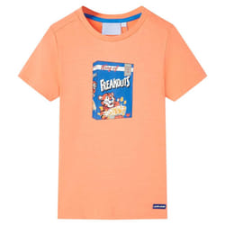 ) Kids' T-shirt with Short Sleeves Tee Toddler Children T Shirt Neon Orange - 104 (3-4y