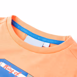 ) Kids' T-shirt with Short Sleeves Tee Toddler Children T Shirt Neon Orange - 104 (3-4y