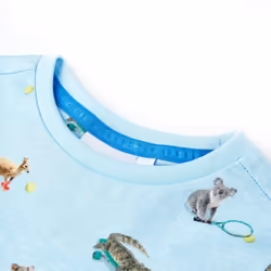 ) Kids' T-shirt Short Sleeves Toddler Children's Shirt Tee Light Blue Melange - 140 (9-10y