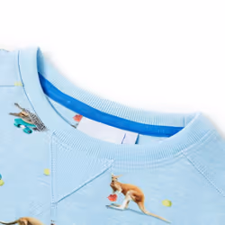 ) Kids' Sweatshirt Children Long Sleeves Pullover Kids' Top Light Blue Melange - 92 (1.5-2y