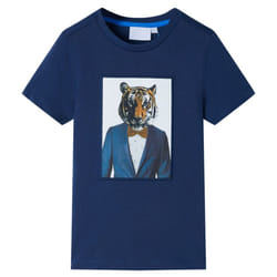 ) Kids' T-shirt with Short Sleeves Tee Children's T Shirt Toddler Top Clothes - blue, 140 (9-10y
