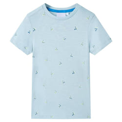 ) Kids' T-shirt Short Sleeves Toddler Children's School Shirt Kids' Top Tee - light blue, 116 (5-6y