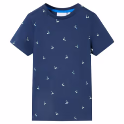 ) Kids' T-shirt Short Sleeves Toddler Children's School Shirt Kids' Top Tee - dark blue, 116 (5-6y