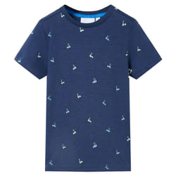) Kids' T-shirt Short Sleeves Toddler Children's School Shirt Kids' Top Tee - dark blue, 116 (5-6y