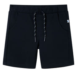 ) Kids' Shorts with Drawstring Children Pants Elasticated Waist Shorts Navy - 140 (9-10y