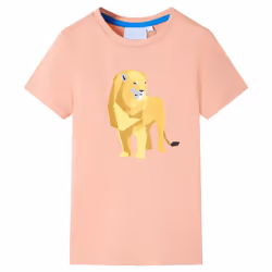) Kids' T-shirt Short Sleeves Children's T Shirt Toddler Tee Kids Top Lion Print - orange, 104 (3-4y
