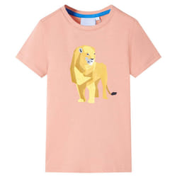 ) Kids' T-shirt Short Sleeves Children's T Shirt Toddler Tee Kids Top Lion Print - orange, 104 (3-4y