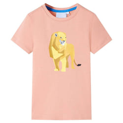 ) Kids' T-shirt Short Sleeves Children's T Shirt Toddler Tee Kids Top Lion Print - orange, 116 (5-6y