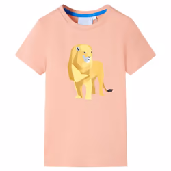 ) Kids' T-shirt Short Sleeves Children's T Shirt Toddler Tee Kids Top Lion Print - orange, 140 (9-10y