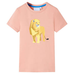 ) Kids' T-shirt Short Sleeves Children's T Shirt Toddler Tee Kids Top Lion Print - orange, 140 (9-10y