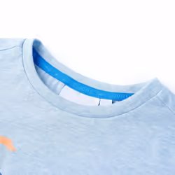 ) Kids' T-shirt Short Sleeves Toddler Children's Shirt Soft Tee Blue Melange - 140 (9-10y